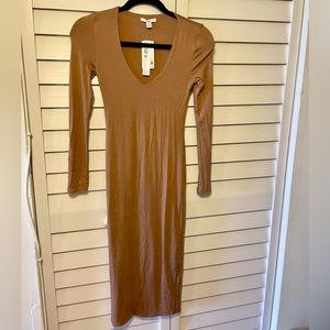 Bar III Bodycon Petite V-neck Dress